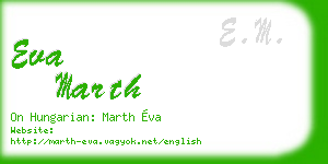 eva marth business card